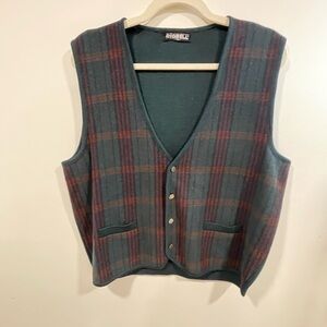 Bigbell Plaid Button-Up sweater Vest
